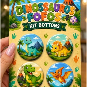 Arquivo De Corte Bottons Dinossauro Dino 85