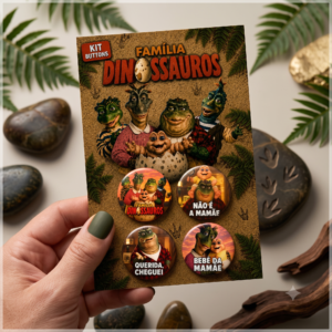 Arquivo De Corte Bottons Familia Dinossauro 57