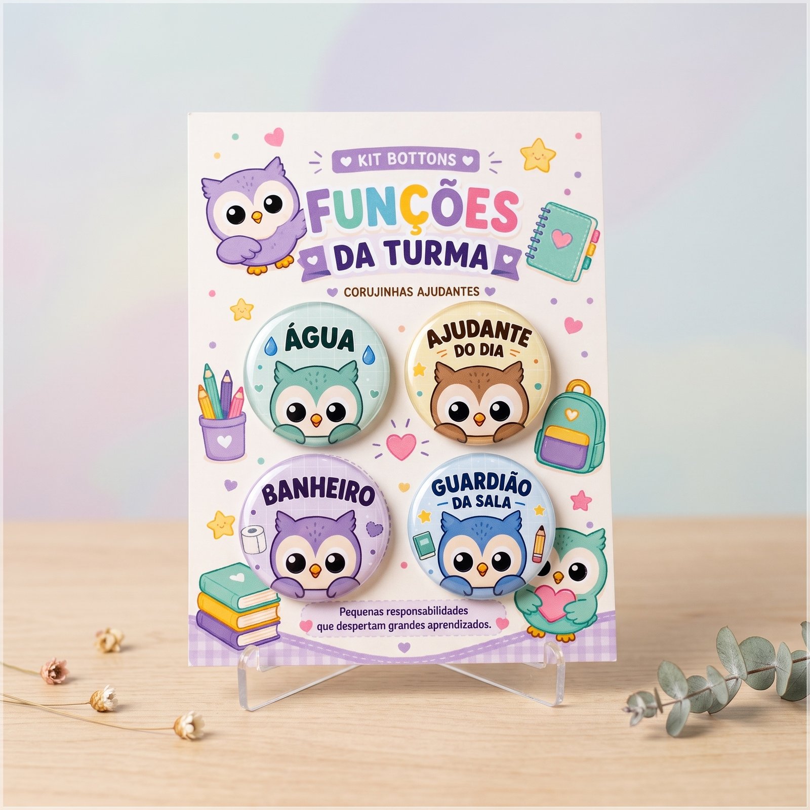 Arquivo De Corte Bottons Funções Da Turma Dia Dos Professores 32mm 2