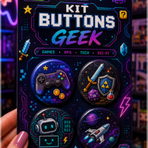 Arquivo De Corte Bottons Geek 4