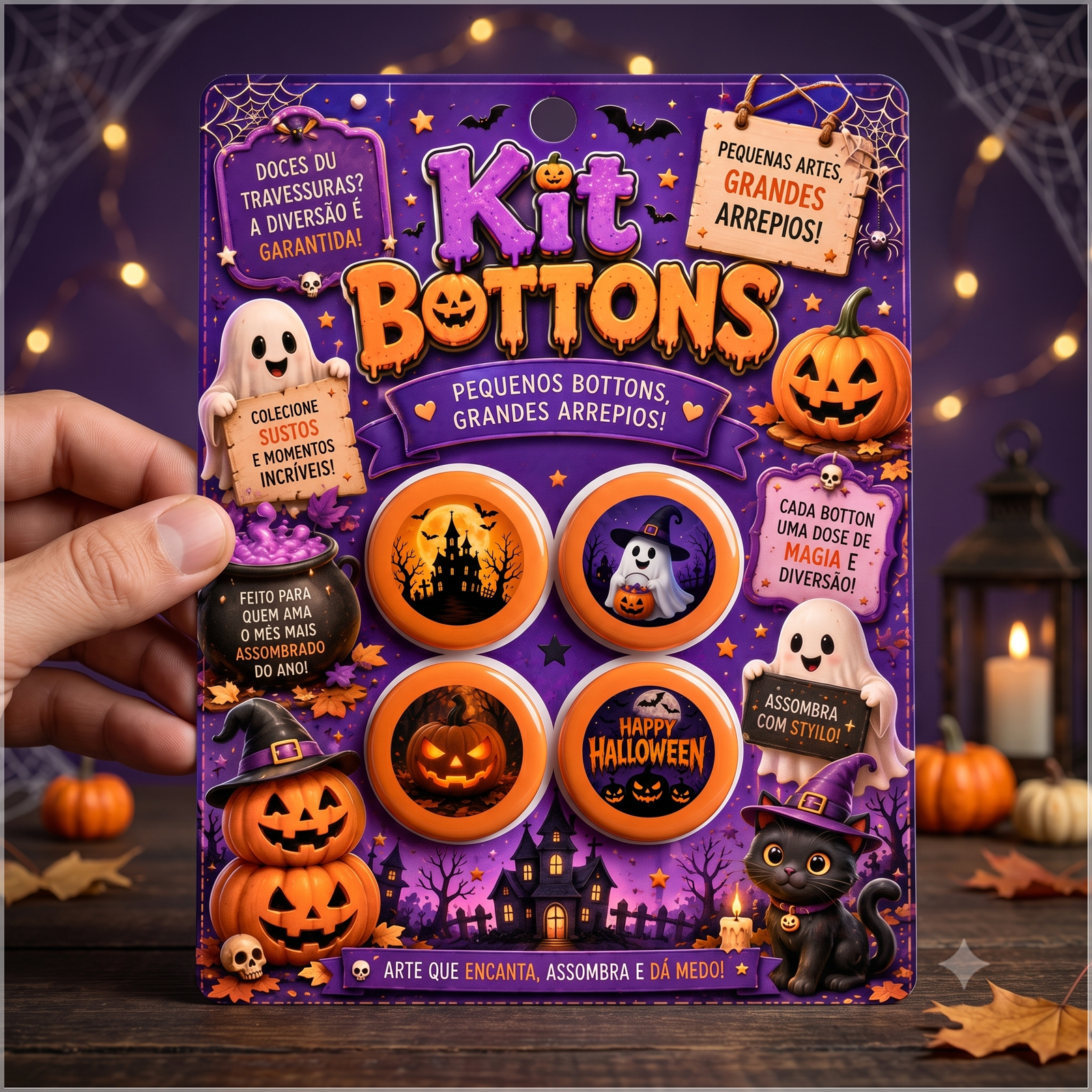Arquivo De Corte Bottons Halloween 1