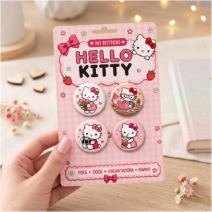 Arquivo De Corte Bottons Hello Kitty 40