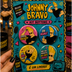 Arquivo De Corte Bottons Johnny Bravo 117