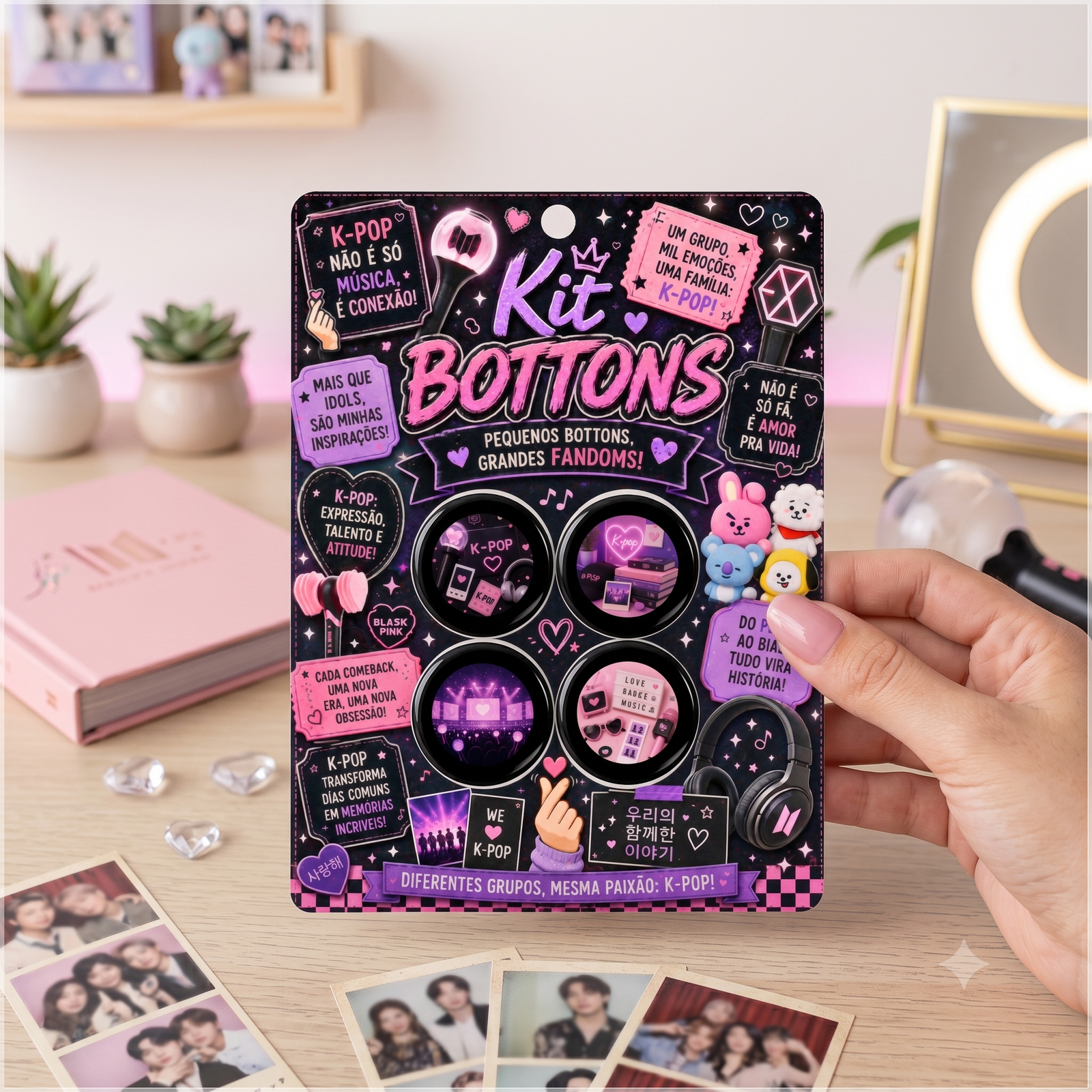 Arquivo De Corte Bottons K Pop 23