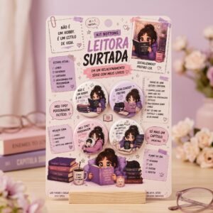 Arquivo De Corte Bottons Livro Leitura Leitora Surtada 38