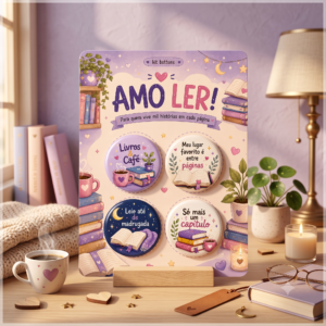 Arquivo De Corte Bottons Livros Leitura Amo Ler 7