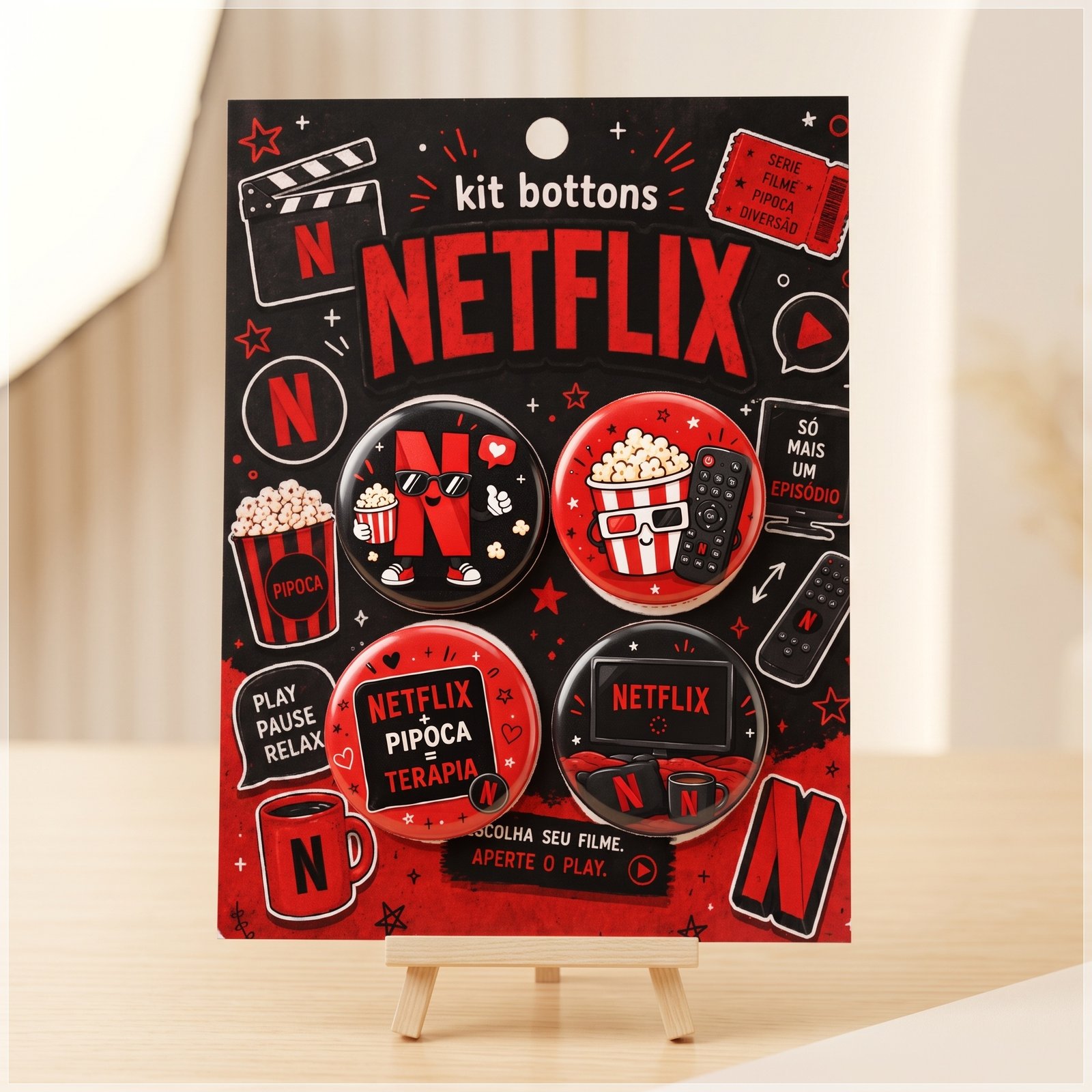 Arquivo De Corte Bottons Netfix 43