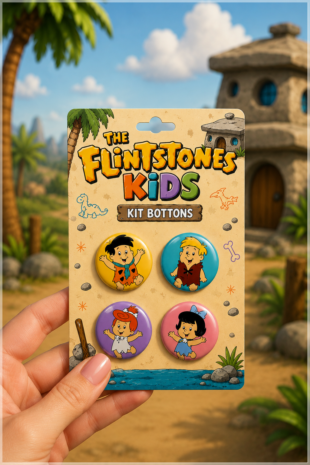Arquivo De Corte Bottons Os Flintstones Cute 94