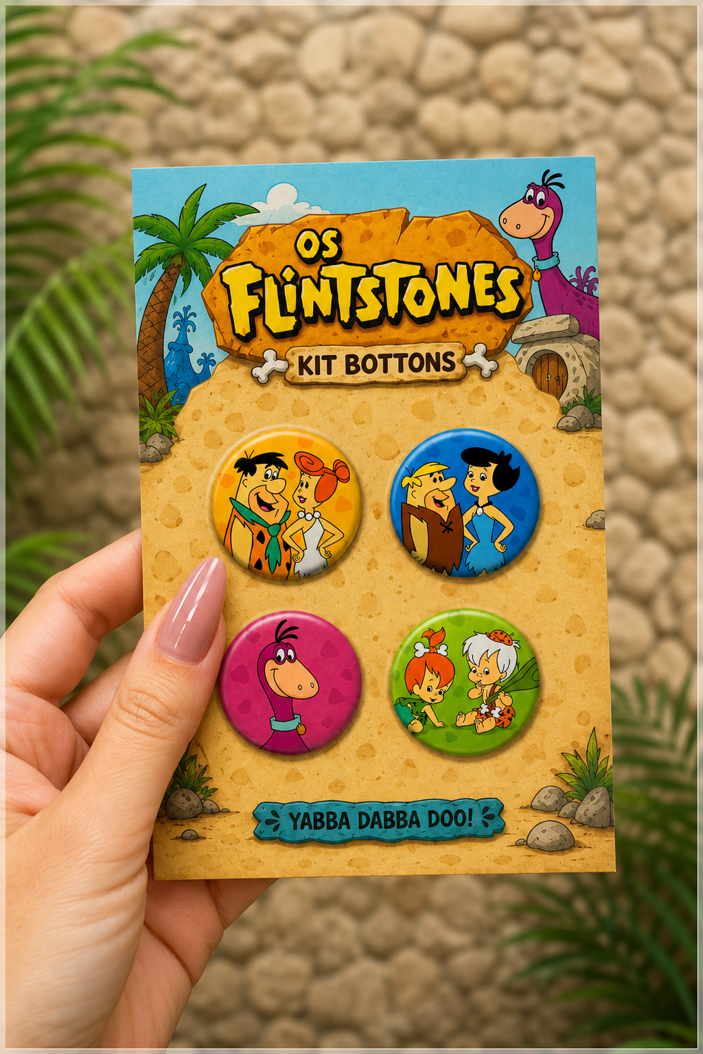 Arquivo De Corte Bottons Os Flintstones 95