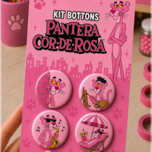 Arquivo De Corte Bottons Pantera Cor De Rosa 98