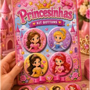 Arquivo De Corte Bottons Princesas Disney 68