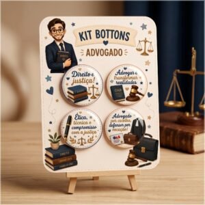 Arquivo De Corte Bottons Profissões Advogado 50mm 1