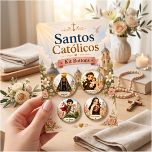 Arquivo De Corte Bottons Santos Católicos Santinhos 107