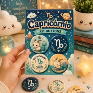 Arquivo De Corte Bottons Signo Capricórnio 43