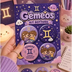Arquivo De Corte Bottons Signo Gêmeos 16