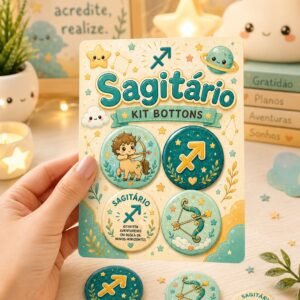 Arquivo De Corte Bottons Signo Sagitário 30