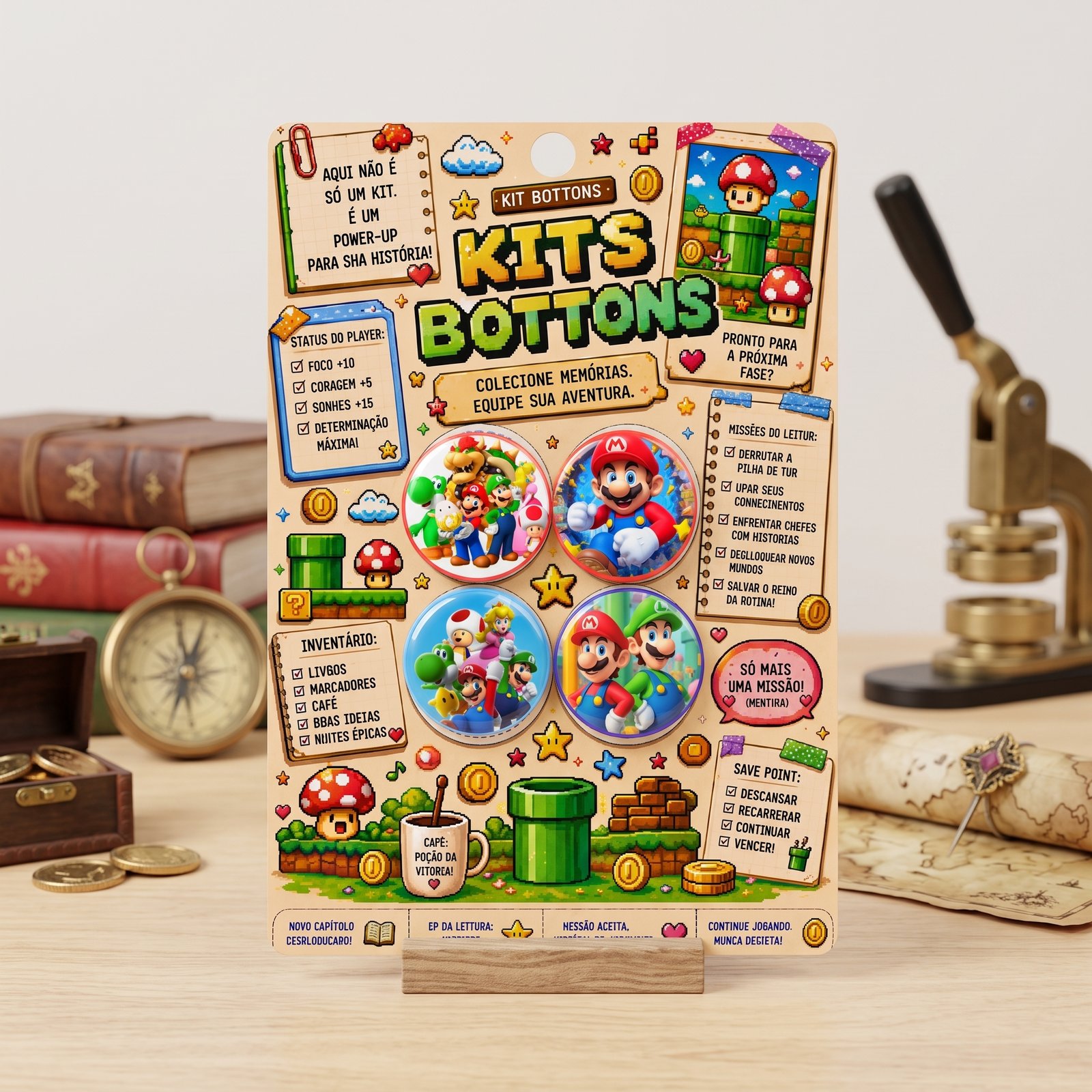 Arquivo De Corte Bottons Super Mario 41