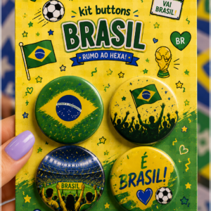 Arquivo De Corte Buttons Brasil Copa Do Mundo