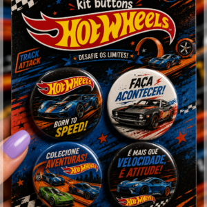 Arquivo De Corte Buttons Hotwheels