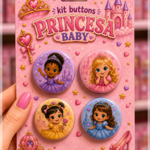 Arquivo De Corte Buttons Princesinha Baby