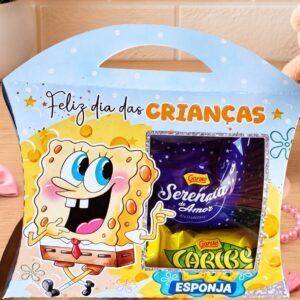 Arquivo De Corte Caixa Almofada Bob Esponja Dia Das Crianças 11
