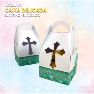 Arquivo De Corte Caixa Delicada Batismo