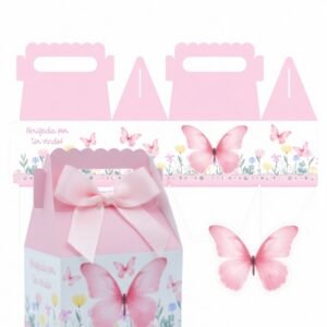 Arquivo De Corte Caixa Maleta Com Alça Jardim Borboleta Clean 15