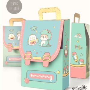 Arquivo De Corte Caixa Mochila Dinossauro Dino Kawaii 11