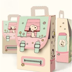 Arquivo De Corte Caixa Mochila Snoopy Rosa 8