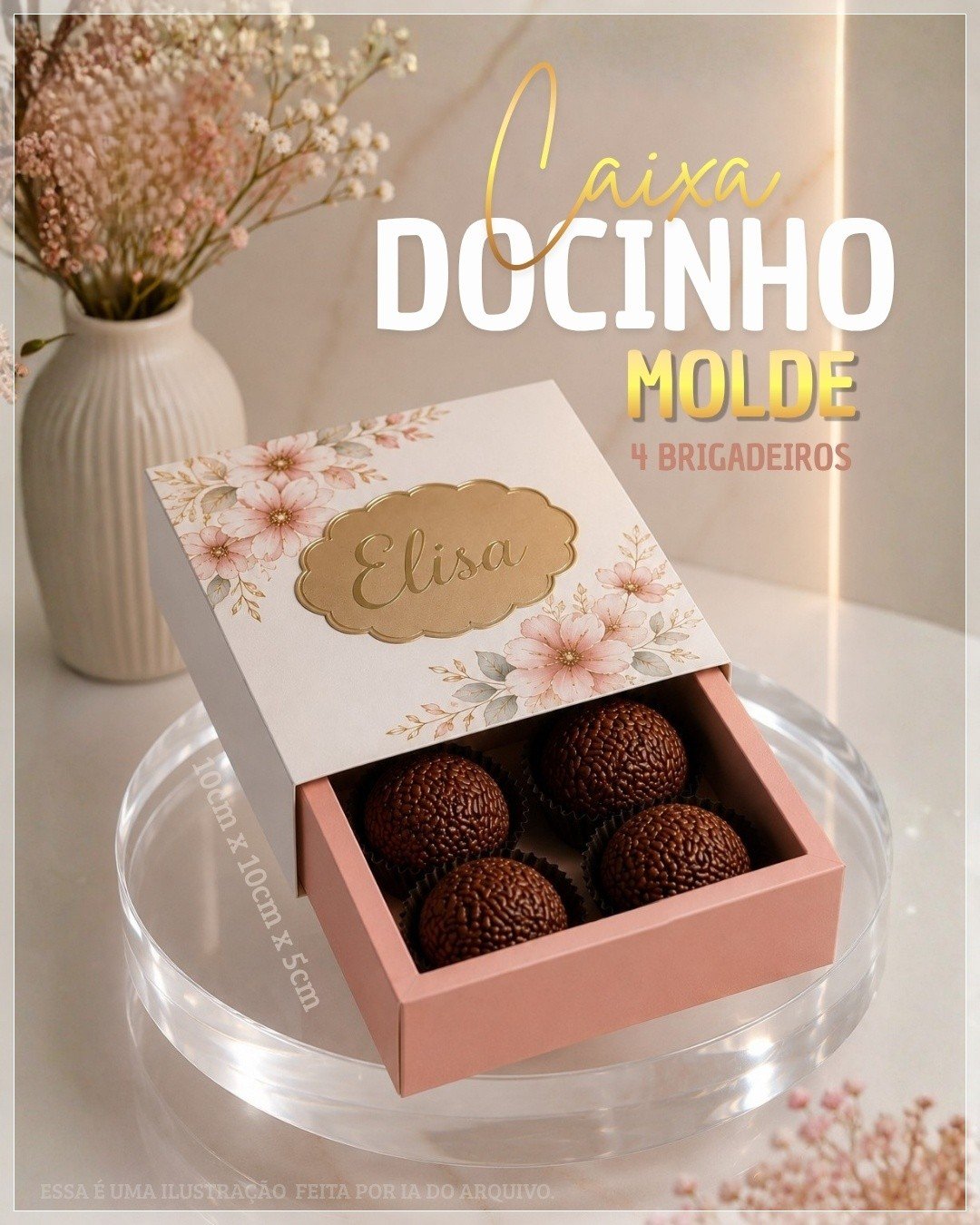 Arquivo De Corte Caixa Para Docinho E Brigadeiro Gaveta