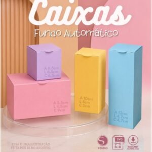 Arquivo De Corte Caixas Automaticas Retangular E Quadrada 20