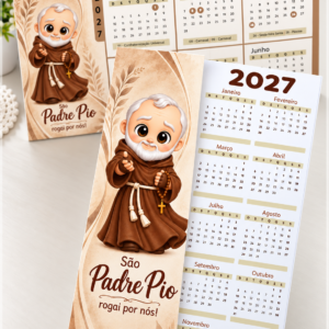 Arquivo De Corte Calendário E Marca Página Religioso São Padre Pio 3