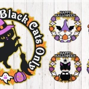 Arquivo De Corte Camadas Personagens Door Signs Bundle Halloween EPS 2
