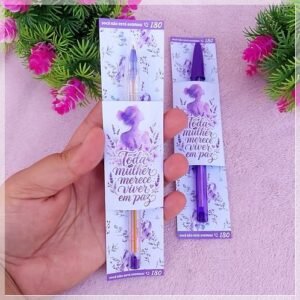Arquivo De Corte Card Caneta Agosto Lilás 4