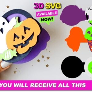 Arquivo De Corte Card Cartão Cards Camadas Halloween 7