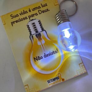 Arquivo De Corte Card Chaveiro Lâmpada Setembro Amarelo 2