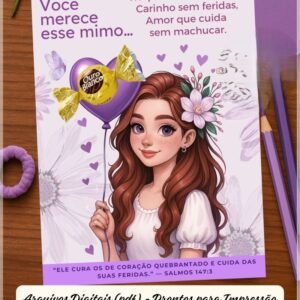 Arquivo De Corte Card Você Merece Agosto Lilás