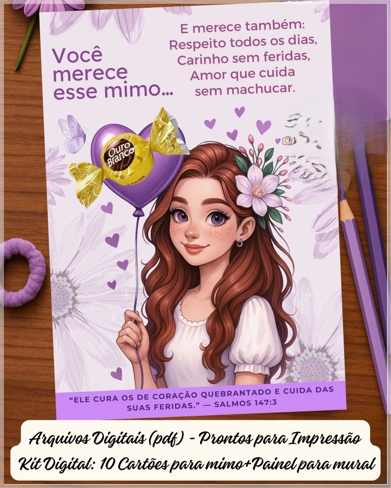 Arquivo De Corte Card Você Merece Agosto Lilás