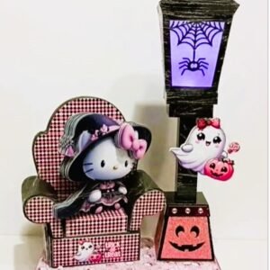 Arquivo De Corte Cenário Casa Cenário Luminária Sofá Hello Kitty Halloween 5