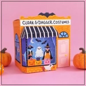 Arquivo De Corte Cenário Casa Costume Shop 3D Gift Box Halloween 2