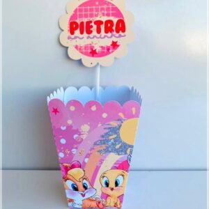 Arquivo De Corte Centro De Mesa Cachepô Looney Tunes Menina 88