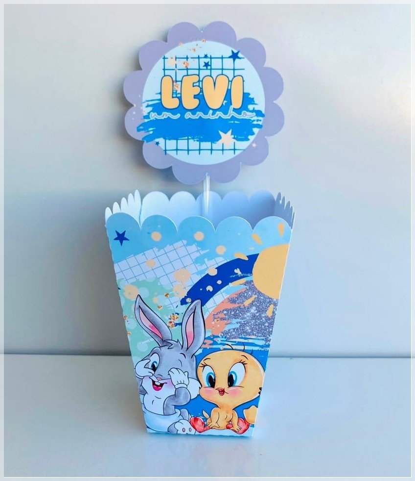 Arquivo De Corte Centro De Mesa Cachepô Looney Tunes Menino 89