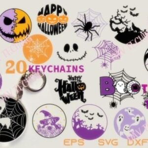Arquivo De Corte Chaveiro Chaveiro Keychain Halloween EPS 1