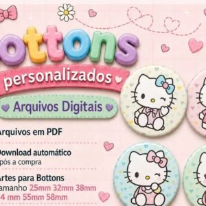 Arquivo De Corte Coleção Bottons Hello Kitty