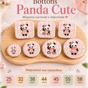 Arquivo De Corte Combo Bottons Panda 5