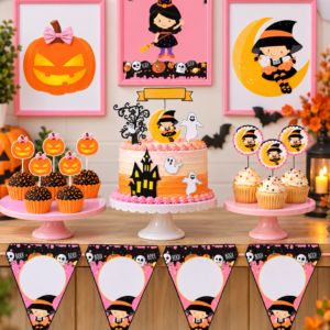 Arquivo De Corte Combo Kit Festa Só Um Bolinho Bruxinha Halloween 2