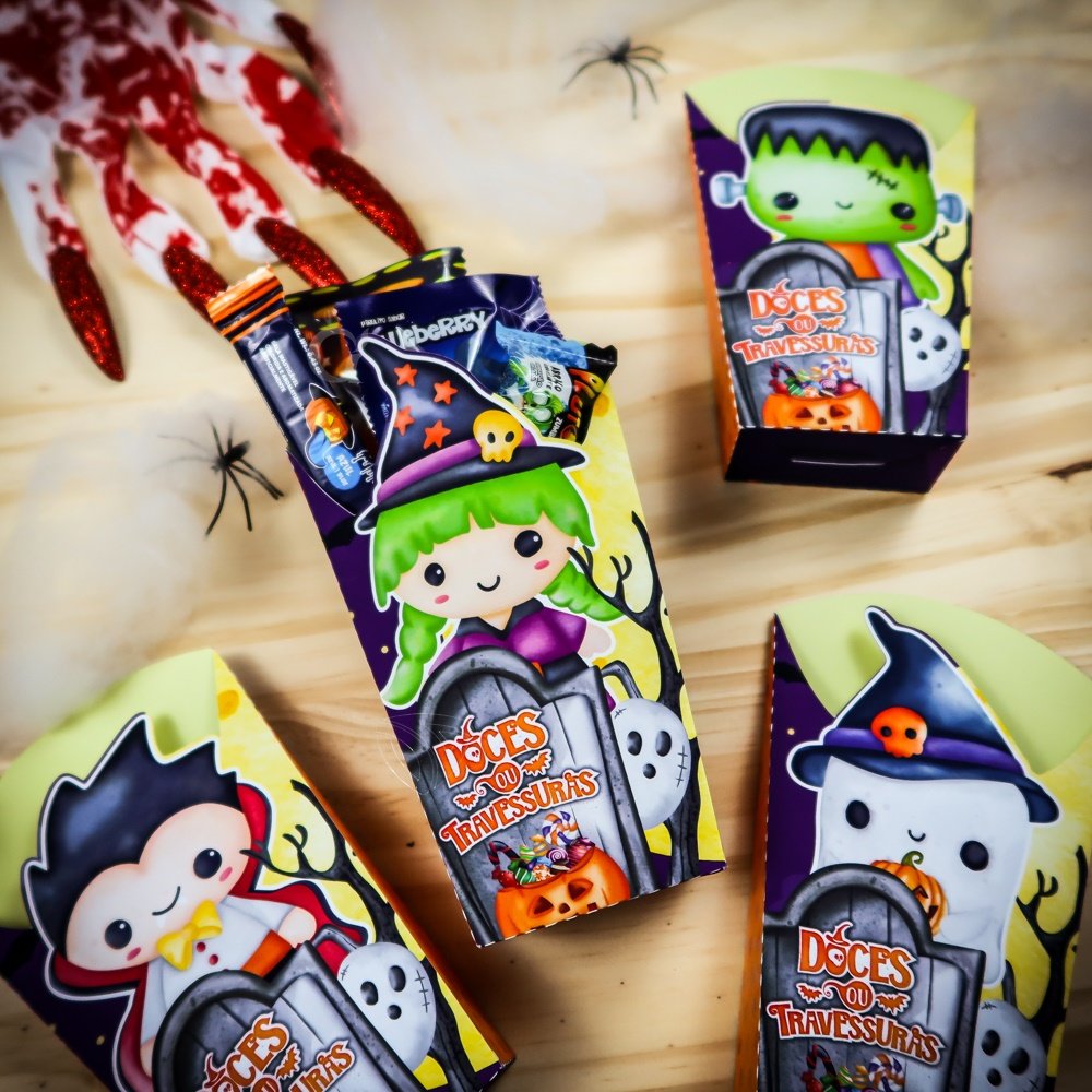 Arquivo De Corte Cx Doces Mini Buque De Doces Halloween 1