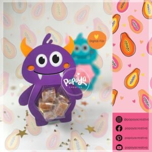 Arquivo De Corte Cx Doces Monster Cute Halloween 7