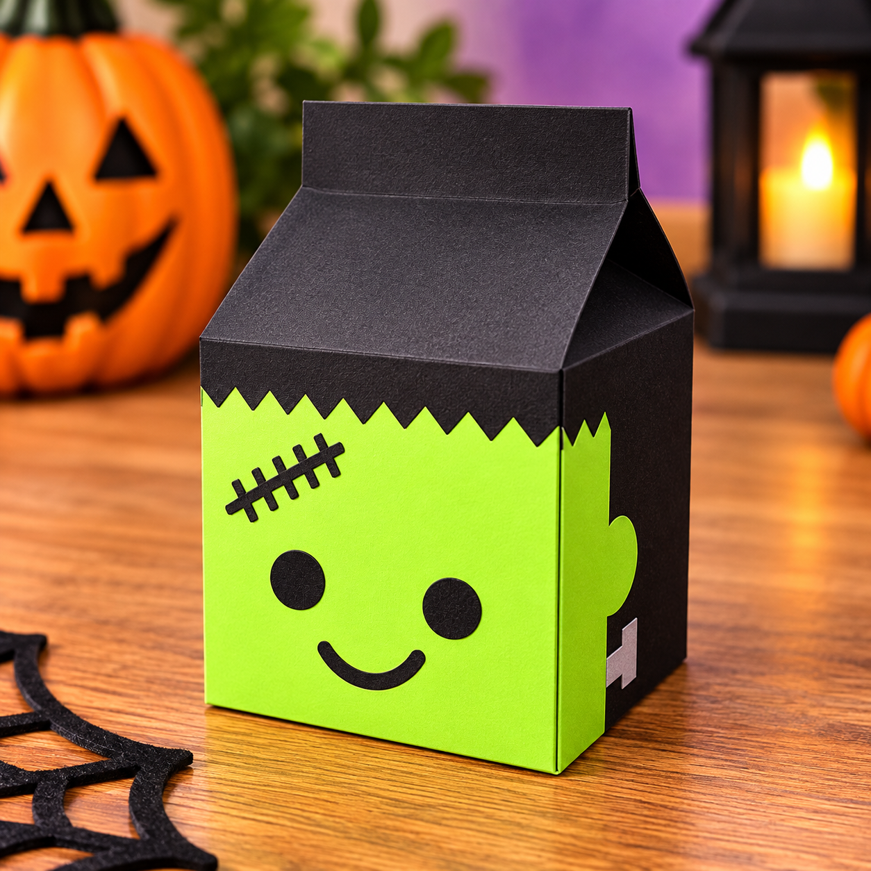 Arquivo De Corte Cx Milk Caixa Frankenstein Milk Halloween EPS 1