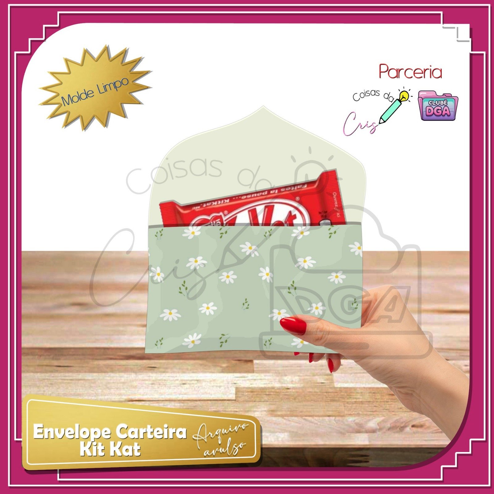 Arquivo De Corte Envelope Carteira Kit Kat